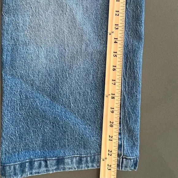Madewell The Perfect Vintage Wide Leg Jeans Womens Blue Denim 28 Waist Cropped - Picture 7 of 8